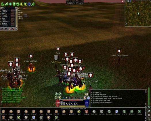 Holding the field, June 2003.